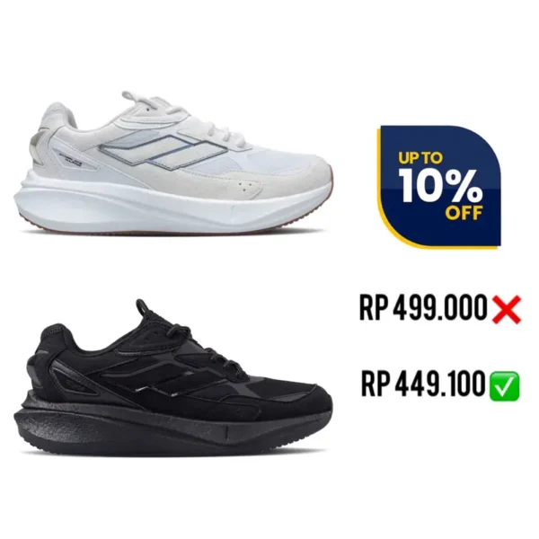 Sepatu Lifestyle Mills Revolt Dynaplate Alpha - White - All black - Original - Outdoor - Sepatu Casual Lifestyle Pria dan Wanita