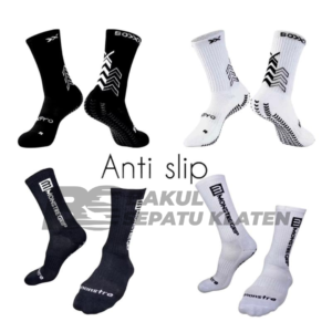 Kaos Kaki antislip Soxpro dan Monstregrip pendek untuk Futsal dan Sepak Bola Pendek Kaos kaki lari olahraga nge gym - SOXPRO pendek hitam, 1 pcs