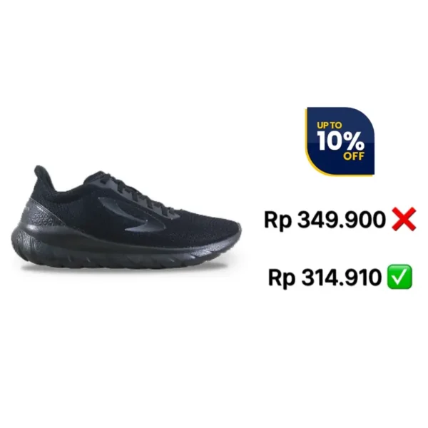 Sepatu Running Lari 910 Nineten Yasha Bts - Hitam/Hitam - Original - Sepatu Lari - Sepatu Sekolah
